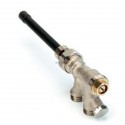 Robinet thermostatique 4 voies 444 horizontale, série E, avec isolement, sans tête, D 15 x 21-M22 réf. 444522