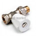 Robinet simple réglage 419 droit à visser. finition nickelée D 26 x 34 réf. 419208