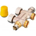 Robinet thermostatique VHS-UN droit côté tube 20 x 27 mâle côté radiateur 15 x 21 mâle réf. 013G4742