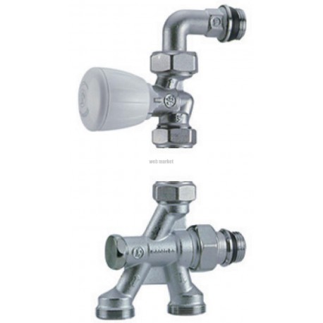Robinet monotube à 4 voies thermostatisable R436/1TG - Ø 1/2x16