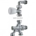 Robinet monotube à 4 voies thermostatisable R436/1TG - Ø 1/2x18