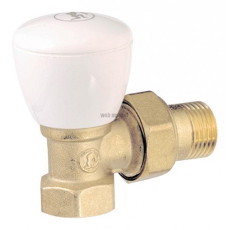 Robinet équerre laiton simple réglage avec volant manuel et capuchon de protection diamètre 15 x 21 réf. R5Y003
