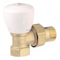 Robinet équerre laiton simple réglage avec volant manuel et capuchon de protection diamètre 15 x 21 réf. R5Y003