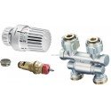 Tique Kit de raccordement RADIASET thermostatique pour radiateurs 6 trous 15 / 21 réf. 1611390