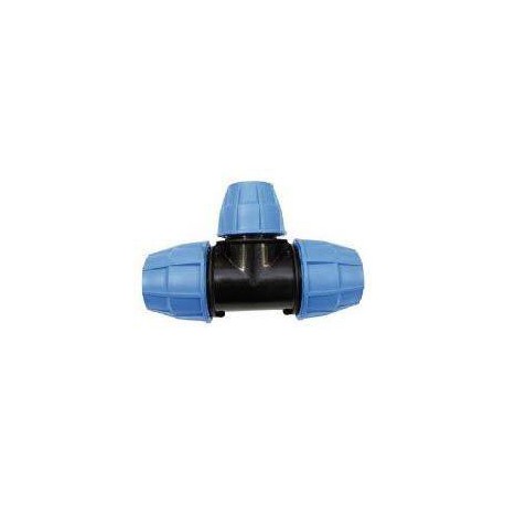 Raccord T D40 polypropylène 1007040 réf 1007040