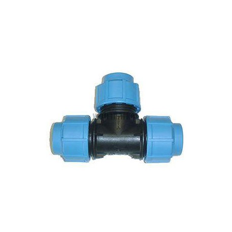 Raccord T D50 polypropylène 1007050 réf 1007050