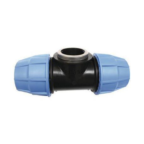 Raccord T femelle 25-20x27 taraudé polypropylène 1009025 réf 1009025