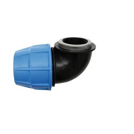 Raccord coudé femelle D40-33x42 polypropylène 1013040