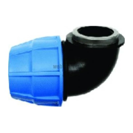 Raccord coudé femelle D20-15x21 polypropylène 1013020