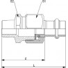 Union SP4331GV droit, à joint plat, cuivre, mâle à visser-femelle à sertir D35-33X42 Réf.6672578