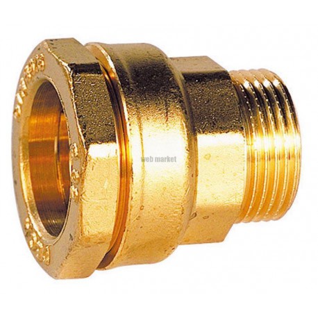 Raccord droit Deca mâle 21-15x21 laiton 861421