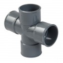 Culotte femelle femelle 87°30 double parallèle diamètre 32mm RF188