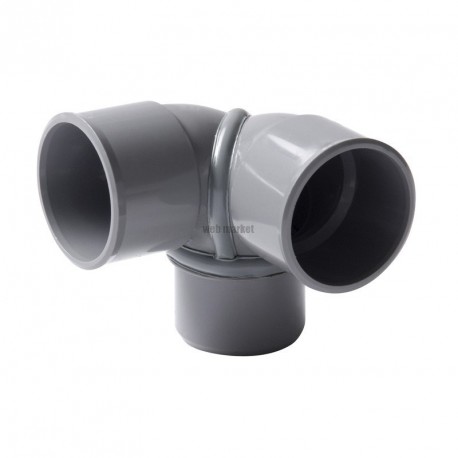 Coude double mâle femelle 87°30 équerre diamètre 40mm CEH88MF