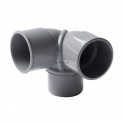 Coude double mâle femelle 87°30 équerre diamètre 40mm CEH88MF