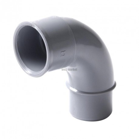 Coude mâle femelle 87°30 simple diamètre 32mm grand rayon C328