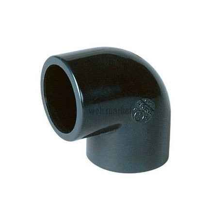 Coude femelle-femelle 90° - C40F - PVC anthracite - Ø 40 mm - H. 47 mm