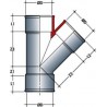 Embranchement femelle femelle 45° simple diamètre 50/32mm BJ344
