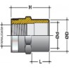 Réduction mixte taraudée 1 - ETR40 - PVC anthracite - Ø 32/40 mm