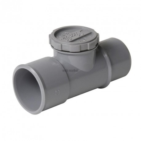 Té de visite avec bouchon PVC mâle-femelle diamètre 63mm VL8