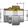 Manchon union d adaptation métal plastique femelle à coller diamètre 40mm fileté mâle 40/49 N4040M