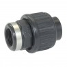 Manchon union 3 pièces femelle - N5040F - PVC anthracite - Ø 50/50 mm
