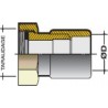 Union femelle écrou prisonnier laiton à emboîture réduite diamètre 40mm taraudage 40/49 O4040F