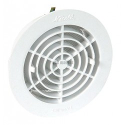 Grille ronde intérieure à fermeture avec moustiquaire PVC diamètre 100mm FATM 100 rèf. FATM100