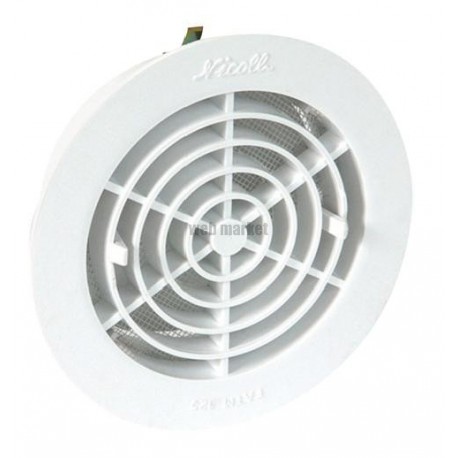 Grille ronde intérieure à fermeture avec moustiquaire PVC diamètre 100mm FATM 100 rèf. FATM100
