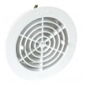 Grille d aération - 1FATM125 - blanc - Ø 144/110 mm - ép. 38 mm - tube Ø 38 mm