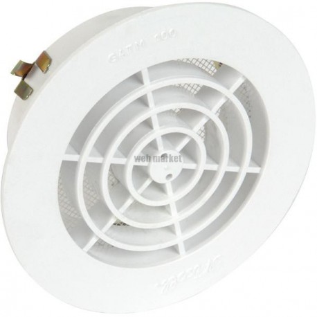 Grille d aération - GATM140 - blanc - Ø 161/127 mm - ép. 38 mm - tube Ø 140 mm