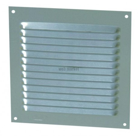 Grille d aération persienne - 1LM1515B - aluminium laqué blanc - 150x150 mm