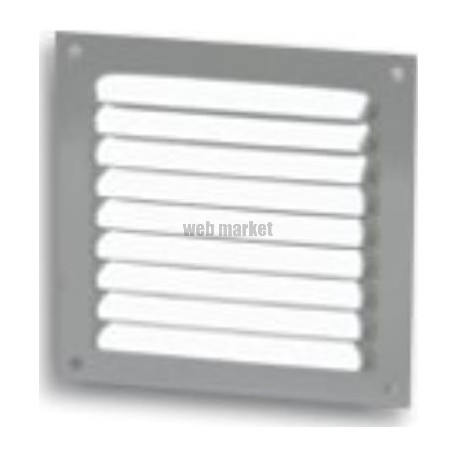 Grille d aération persienne - 1LM1515G - aluminium anodisé gris - 150x150 mm