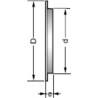 Grille d aération pour tube fibres-ciment - BC135 - polystyrène blanc - Ø 148/124 mm - ép. 12 mm - tube Ø 135 mm