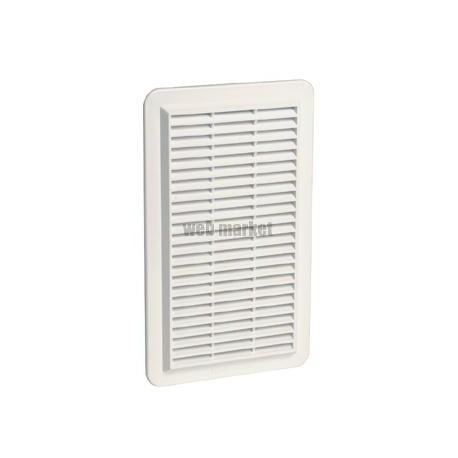 Grille d aération spéciale façade en applique rectangulaire verticale blanc GAPMV