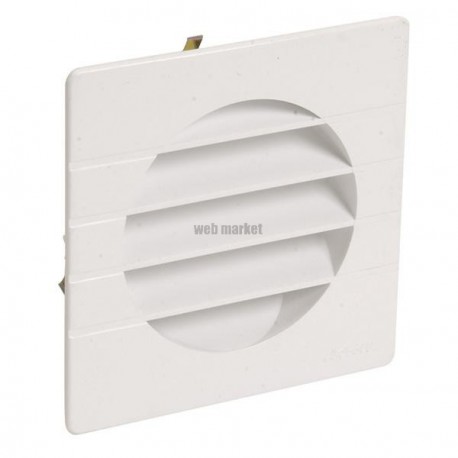 Grille d'aération spéciale façade blanc 1GETM10B pour tube PVC