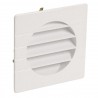 Grille d'aération spéciale façade blanc 1GETM10B pour tube PVC
