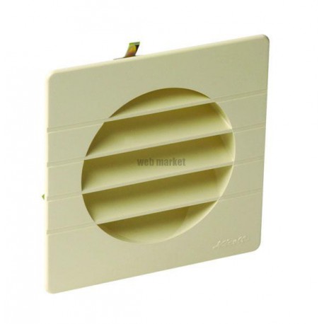 Grille d aération spécial façade pour tube PVC - GETM100 - teinte sable - 124x124x38 mm
