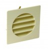 Grille d aération spécial façade pour tube PVC - GETM125 - teinte sable - 149x149x38 mm - Ø 125 mm
