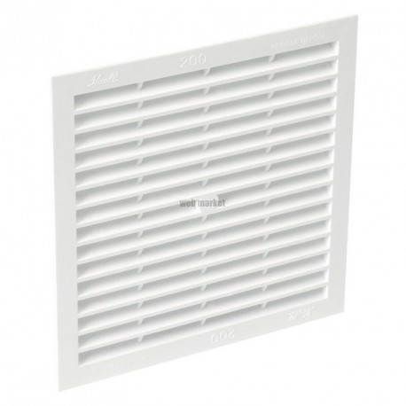 Grille d aération classique - B204 - polystyrène blanc - 201x201x15 mm