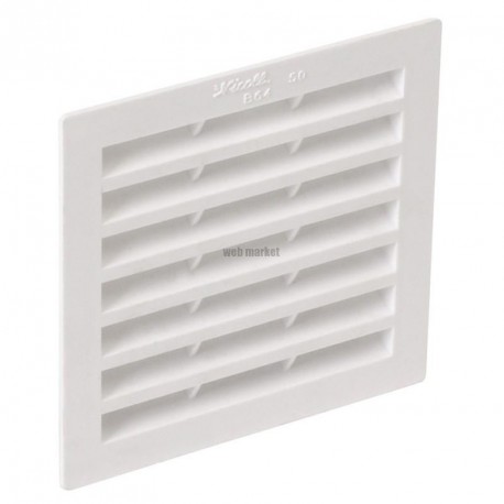 Grille d aération classique - B64 - polystyrène blanc - 122x122x15 mm