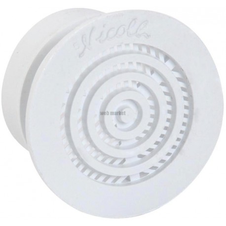 Grille d aération pour contre-cloison - 2B43 - polystyrène blanc - Ø 35 mm - sachet de 2 pcs