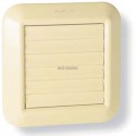 Grille d aération à volets mobiles  pour hotte de cuisine ou sèche-linge - GOTS - polystyrène teinte sable - 204x204x21 mm