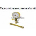 VACUOMETRE 1/4SAE AVEC VANNE ET 1FLEXIBLE 15CM
