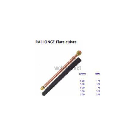  RALLONGE CUIVRE ANNELÉ 1/2 FLARE MF