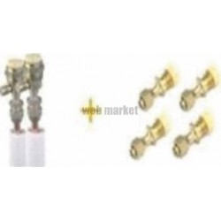 LIAISON TIREE AU VIDE TOUS FLUIDES PE BLANC M1   1/4-3/8 12M AVEC 4 RAC PA