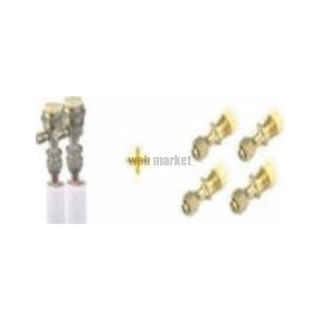 LIAISON TIREE AU VIDE TOUS FLUIDES PE BLANC M1   3/8-5/8 8M AVEC 4 RAC PA