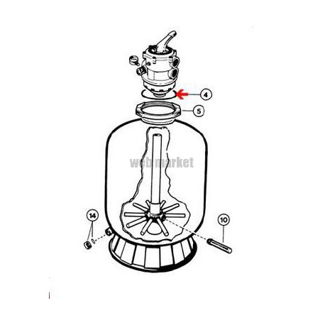 Joint de couvercle/vanne Hayward (185x4mm)