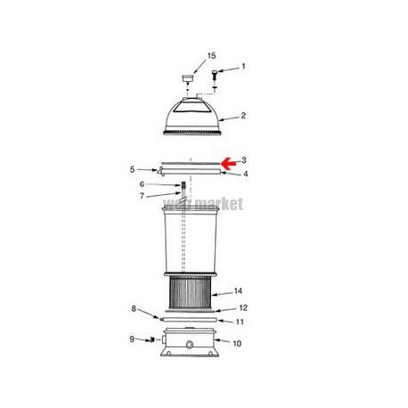 Joint de couvercle Posiflo filtre PTM (256x7,3mm)