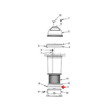 Collier de socle de filtre Posiflo PTM ( Dispo épuisement Stock )