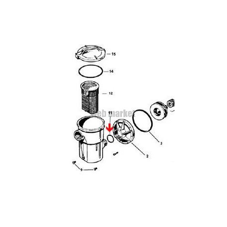 Joint de préfiltre pompe Hayward 1500-1800(47x3mm)